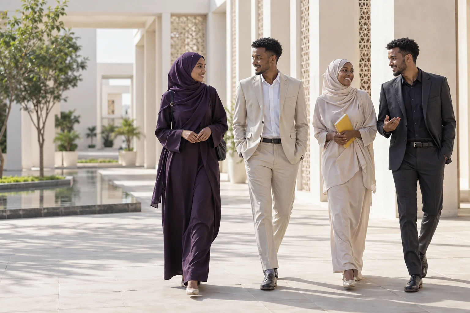 Illustrative photograph of Somali professionals moving forward together