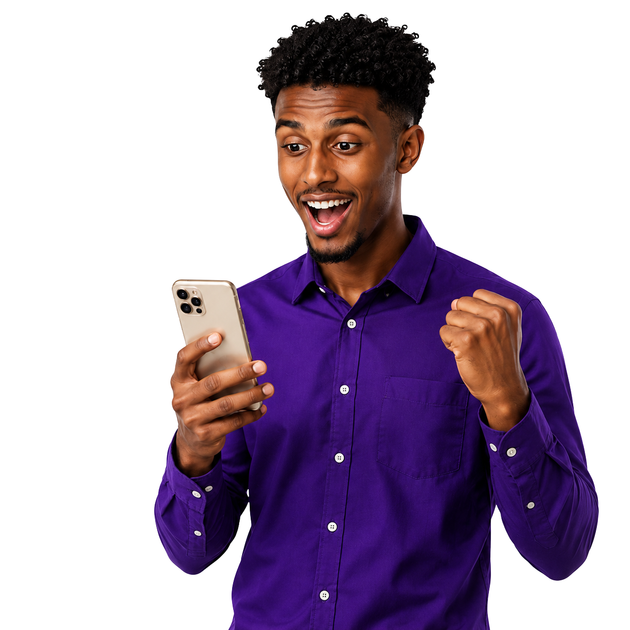 Job seeker on phone